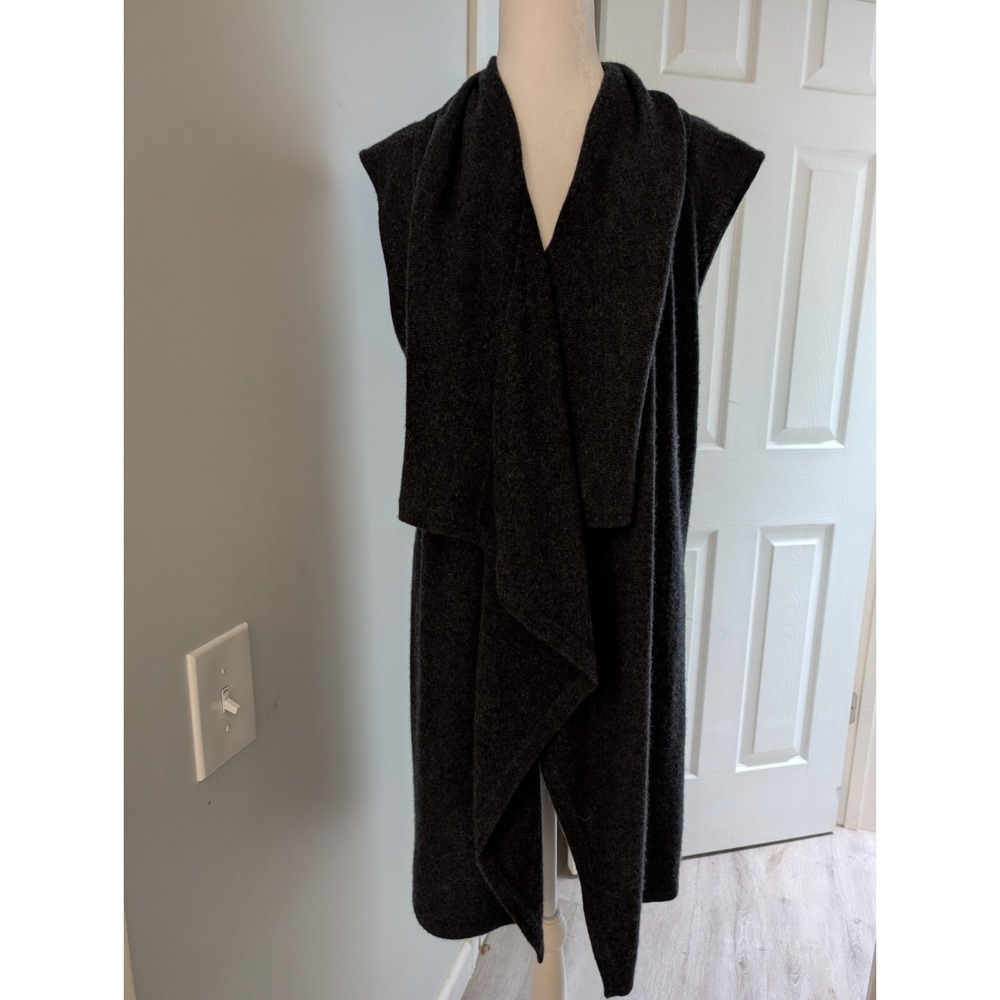 Halogen 100% Cashmere Vest Womens One Size Duster Open Cardigan Minimalist